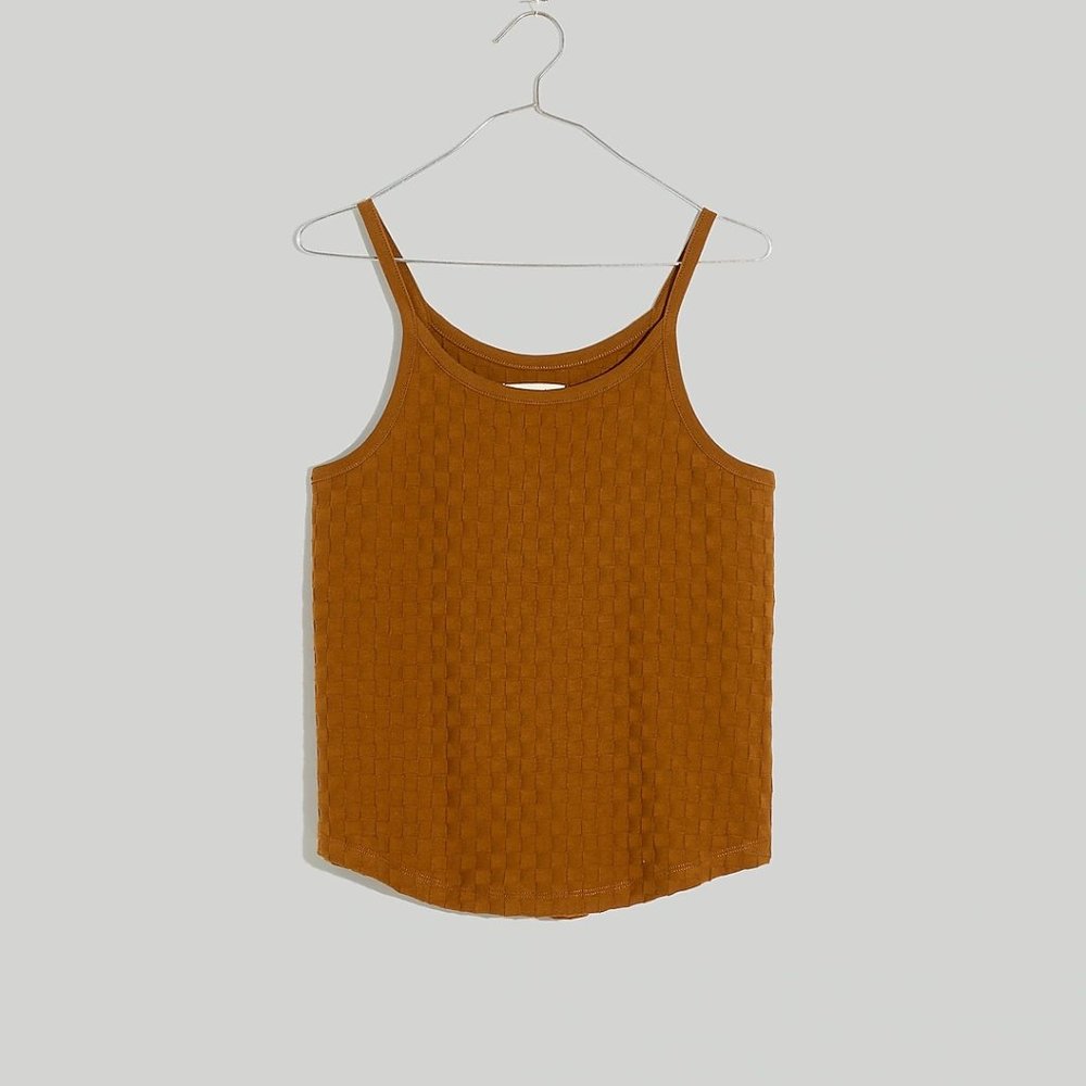 Madewell Cami Tank Top in Checkerboard Jacquard